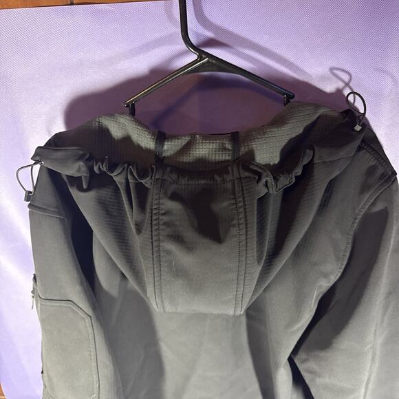 Carhartt Rain Defender Hooded Jacket, 0J3829-M, Black, XL Size - Picture 12 of 12